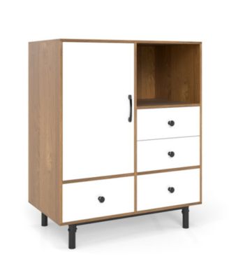 Mid-Century Modern Buffet Sideboard with 4 Drawers