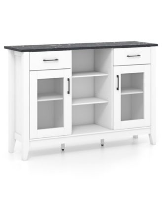 52-Inch Sideboard Buffet Cabinet with Drawers and Adjustable Shelves