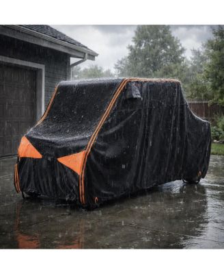 ICLOVER 4-6 Seater UTV Cover, 600D Heavy Duty Waterproof Crew Side-by-Side Cover for Polaris Ranger Crew, Can-Am Defender MAX