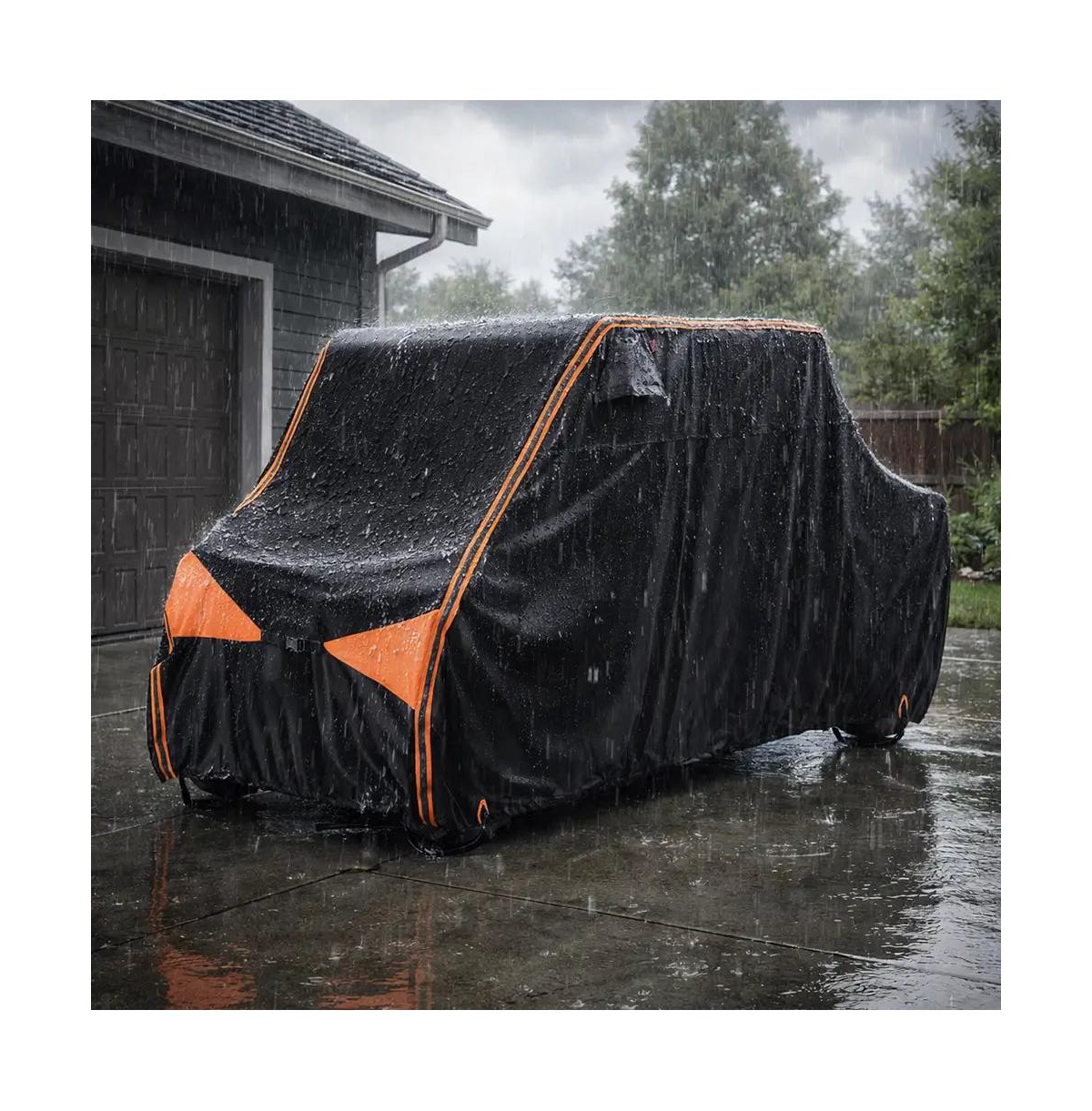 Iclover 4-6 Seater Utv Cover, 600D Heavy Duty Waterproof Crew Side-by-Side Cover for Polaris Ranger Crew, Can-Am Defender Max