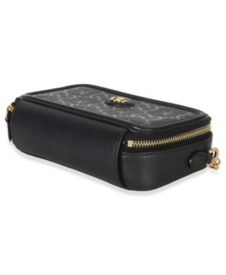 Black GG Star Embossed Calfskin Mini GG Chain Bag