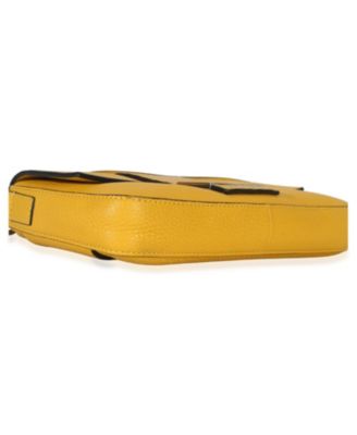 Yellow Cuoio Romano Selleria Belt Baguette Bag
