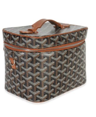 Gold Black Goyardine Canvas Muse Vanity Case