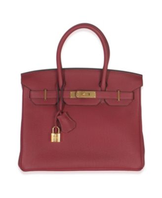 Rouge Grenat Togo Birkin 30 GHW