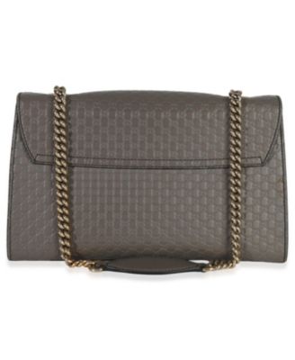 Grey Guccissima Emily Leather Medium Chain Shoulder Bag