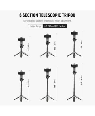 Lightweight Bluetooth Selfie Stick Tripod with 360° Phone Holder & Cold Shoe