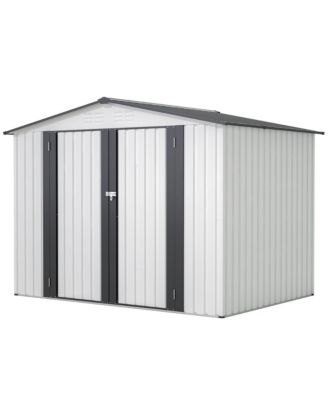 8x6 FT Outdoor Storage Shed with Lockable Doors