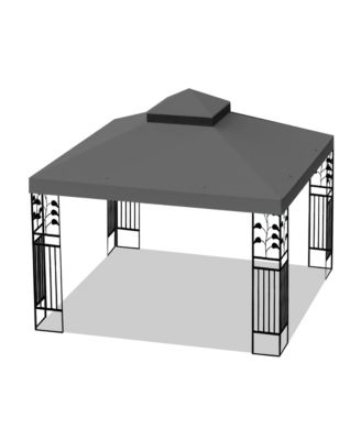 Outdoor Patio Gazebo Replacement Canopy, Double Tiered Gazebo Tent Roof Top Cover Only