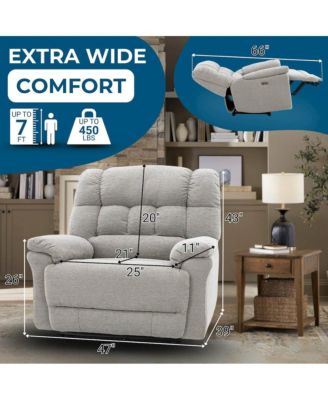 Oversized Recliner Chair Heavy Duty Recliners with Wide Seat