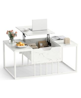 Modern Lift Top Coffee Table, Center Table with Hidden Storage Compartment