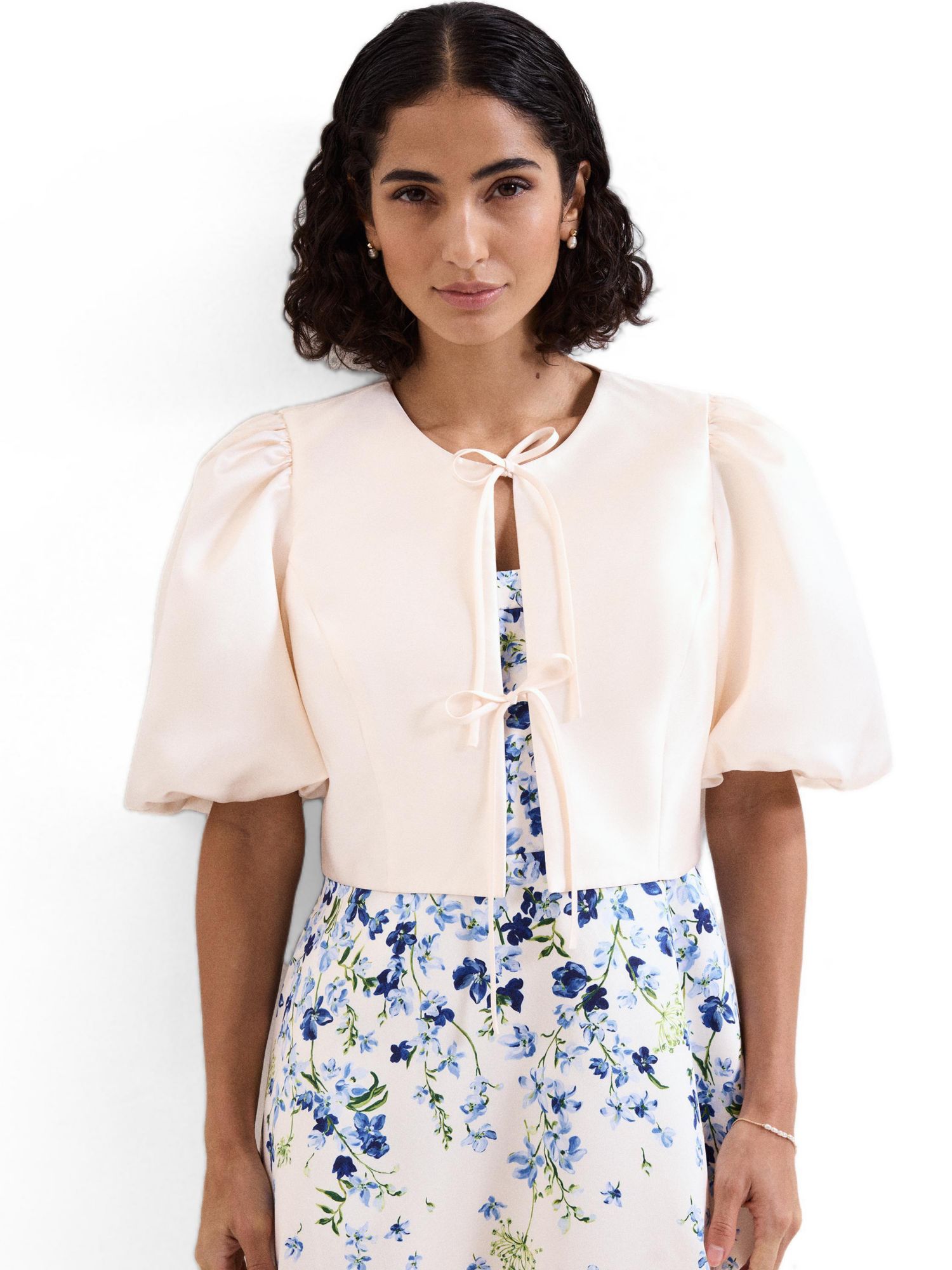 Women's Paulina Cropped Puff-Sleeve Jacket