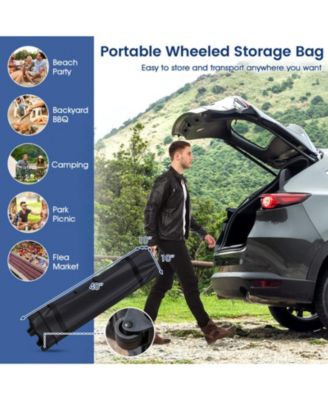 10 x 10 ft Pop Up Canopy Tent with Corner Locking System and Portable Wheeled Bag