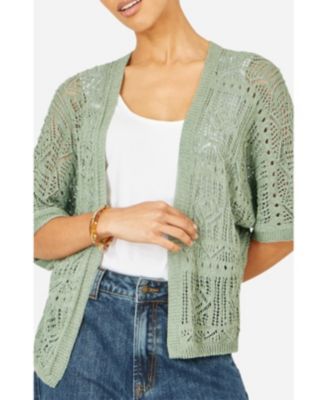 Women's Crochet Edge To Edge Cardigan