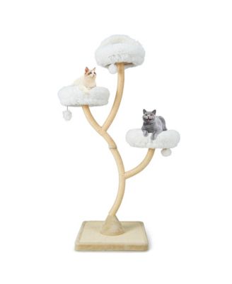Cat Tree Tower 70'' Multi-Level Kitten Activity Center w/ 3 Perches and Balls