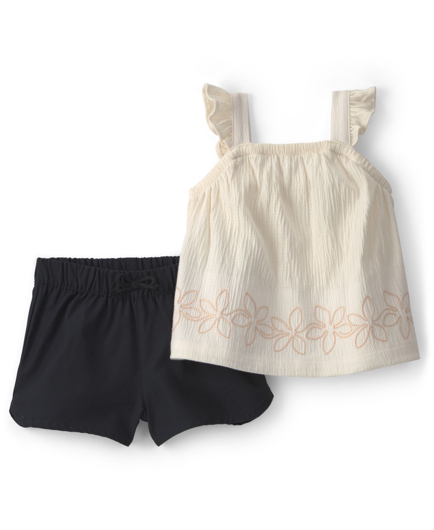 Baby Girls' Top and Shorts, 2-Piece Set