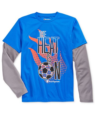 Champion Little Boys' Long-Sleeve Graphic-Print T-Shirt