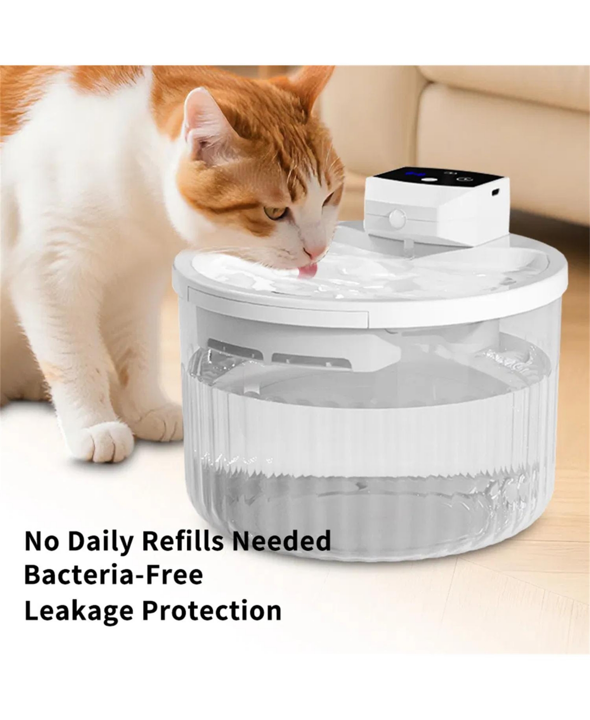 Zeus & Ruta Large Capacity Pet Water Fountain Automatic Cat Dispenser No Daily Refills Ultra Quiet Pump