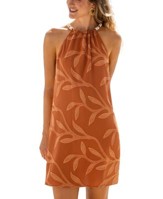 Women's Citrine Tropical Mini Beach Dress