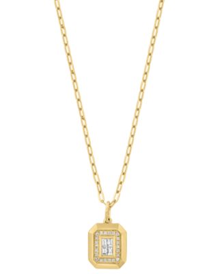 Diamond (1/6 ct. t.w.) Pendant Necklace in 14k Yellow Gold