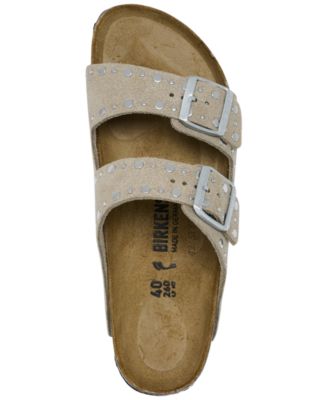 Women's Arizona Rivets Suede Leather Sandals from Finish Line