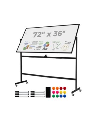 Rolling Double Sided Magnetic Whiteboard with Stand and Wheels