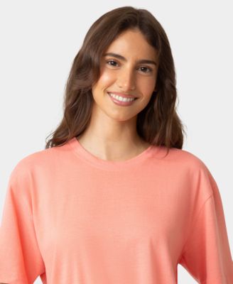 Women's Short-Sleeve Cotton Candied Boxy Pajamas Top