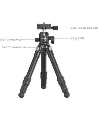 3-Section Carbon Fiber Pocket Tripod with Ball Head