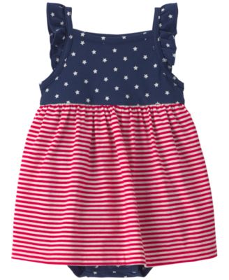 Baby Girls' American Flag Sleeveless Bodysuit 