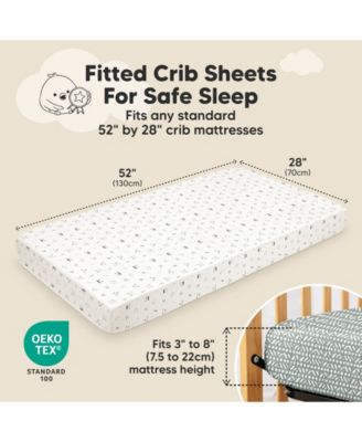 Lyra Muslin Crib Sheets for Boys, Girls, 2pk 52x28 Cotton Baby Crib Mattress Sheets Fitted, Soft, Breathable