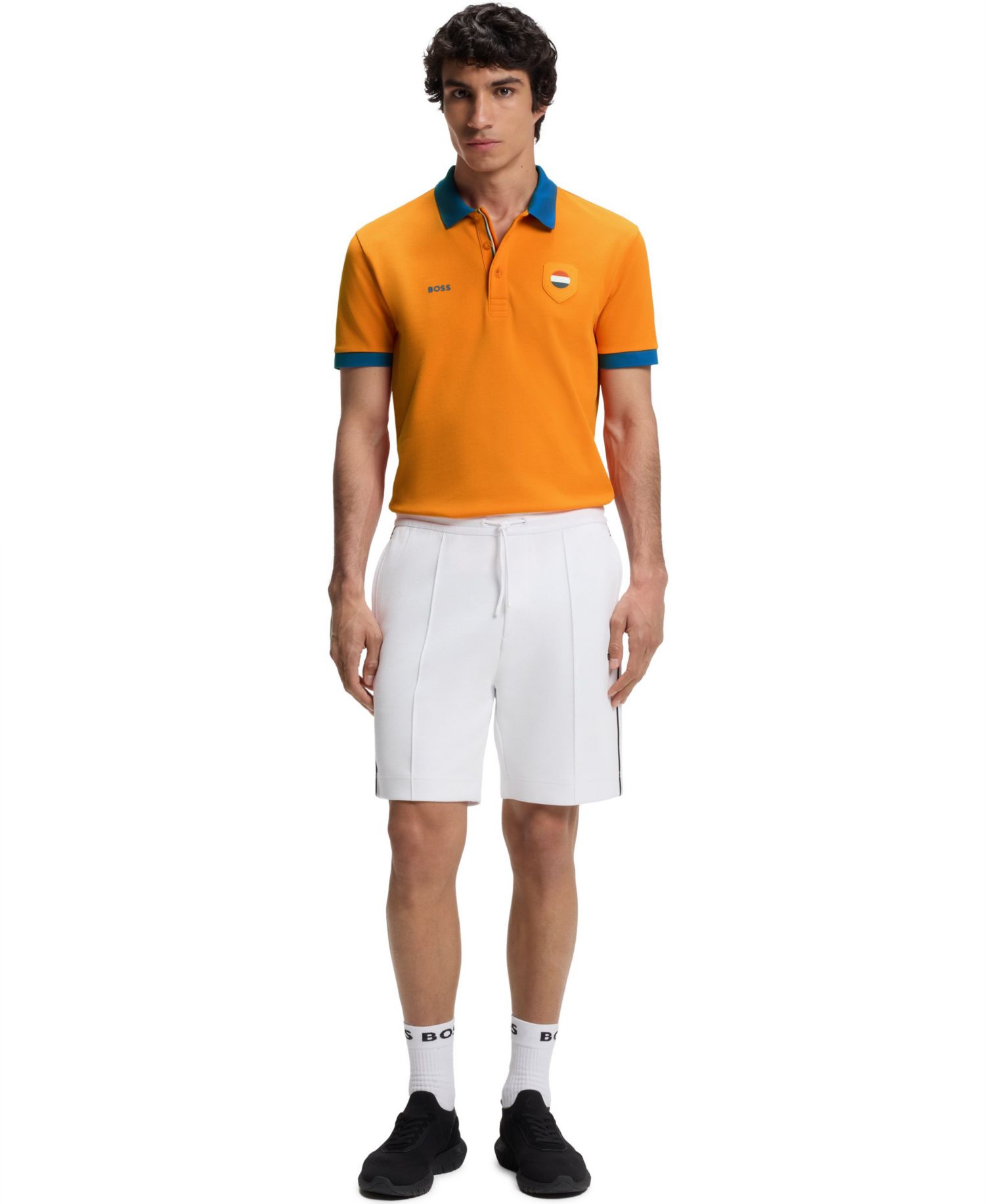 Men's Paddy Netherlands Country Flag Trim Polo Shirt