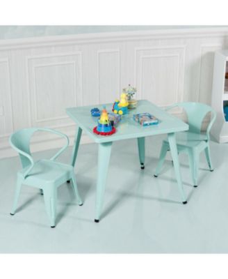 27 in Kids Square Steel Activity Table for Playroom and School