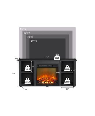 Modern Electric Fireplace TV Stand for TVs Up to 55"