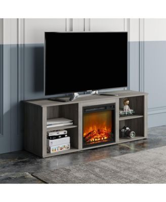Modern Fireplace TV Stand for TVs up to 65" with 1400W Electric Fireplace