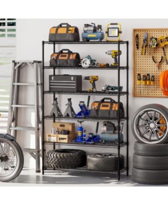 6 Tier Metal Storage Shelving Unit for Home Garage Use
