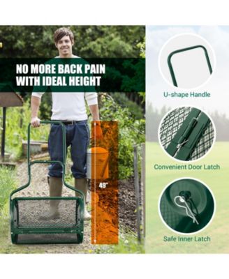 24 in Peat Moss Spreader with Side Latches and Handle