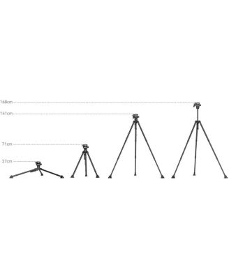 x Potato Jet TRIBEX Carbon II 3-Section Carbon Fiber Tripod Kit