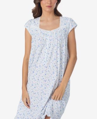 Women's Floral Print Cap-Sleeve Short Nightgown
