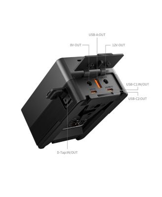 VB99 Pro Mini Rechargeable V-Mount Battery with 15mm Dual Rod Clamp Battery Plate