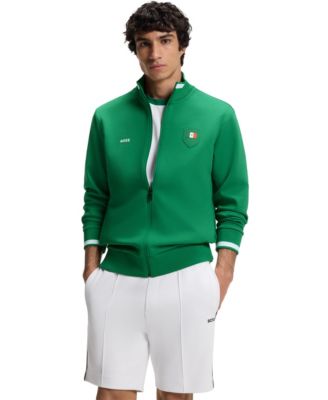 BOSS by Men's Cotton-Blend Mexico Country-Flag Badge Sweatshirt