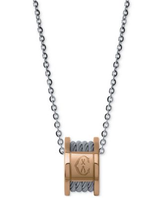CHARRIOL Women s Forever Two Tone PVD Stainless Steel Cable Pendant Necklace Macy s