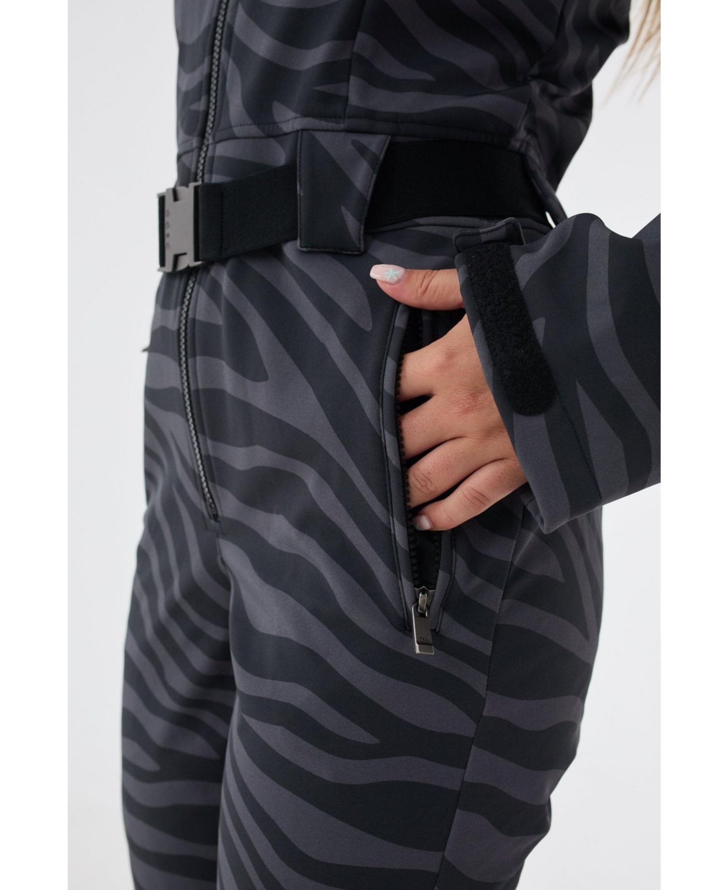 Women's Chic Ski Suit - Black Tiger