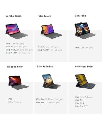 Combo Touch Keyboard Case for iPad Pro 11" (1st-4th Gen), Detachable Backlit Keyboard, Trackpad, Oxford Gray