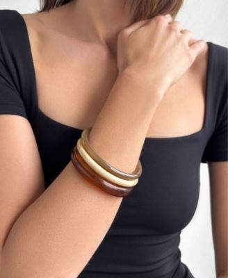 3-Piece Resin Bangle Bracelet Set