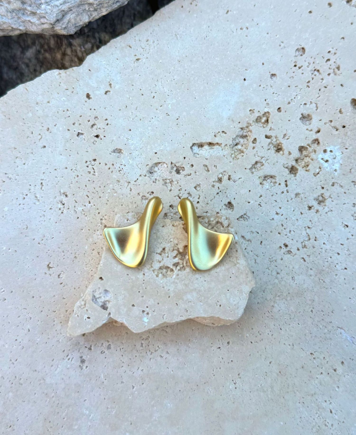 14k Gold-Plated Twist Stud Earrings