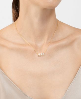 Pearl Gold 2-Piece Bar Necklace Set