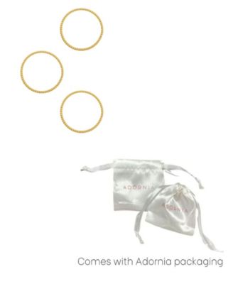 Gold 3-Piece Rope Bangle Bracelet Set