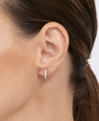 Silver 3-Piece Huggie and Stud Earring Set