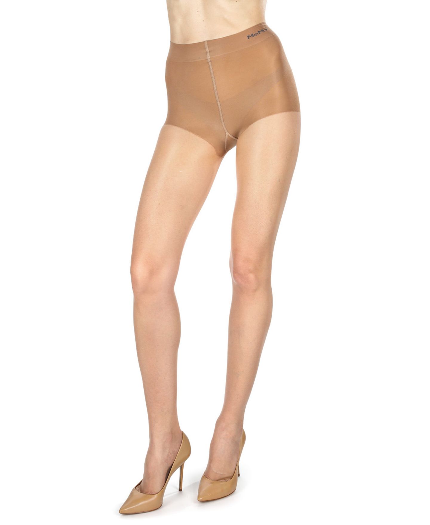 Женские колготки MeMoi Nudes Ultra Bare Toeless Luxe Pantyhose with High-Cut Control Top, цвет: Телесный — фото 2