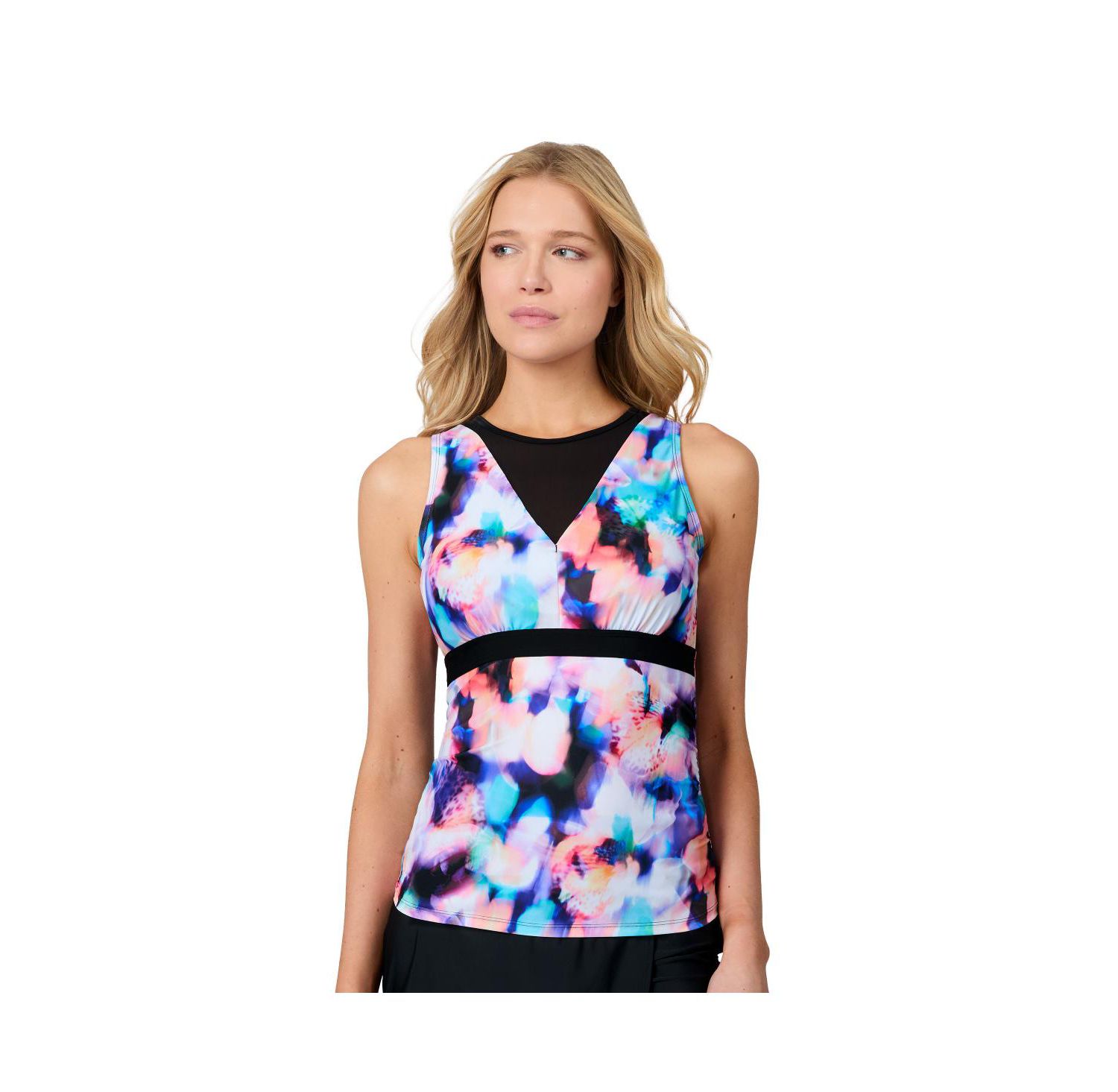 Women's Mesh V-Neck Tankini Top
