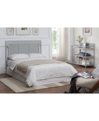 4 in 1 Modern Sleigh Convertible Crib Gray Solid Wood Adjustable Mattress Height